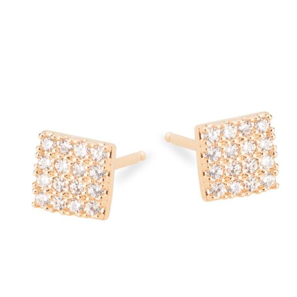 Square Pave Earrings