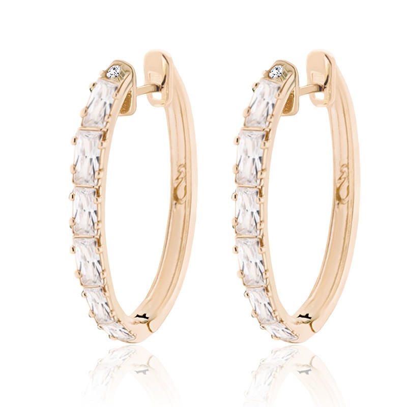 Sunset Oval Hoop Earrings