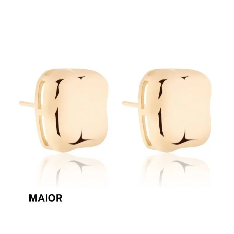 Smooth Square Earrings 15mm