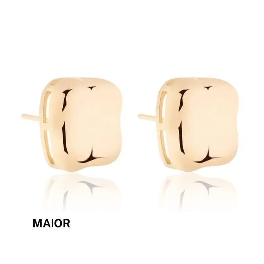 Smooth Square Earrings 15mm