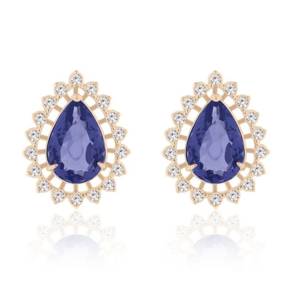 Navy Blue Drop Earrings