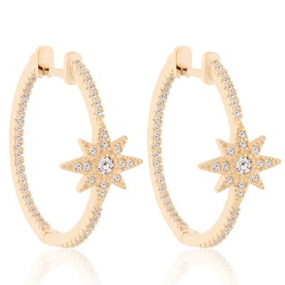 Star Hoop Earrings