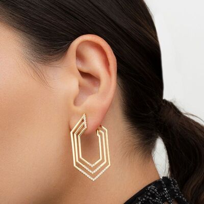 Hexagonal Earrings