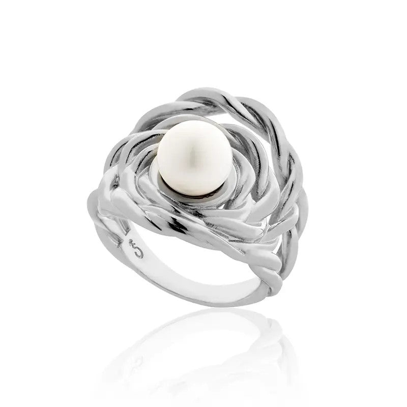 Twisted Pearl Ring