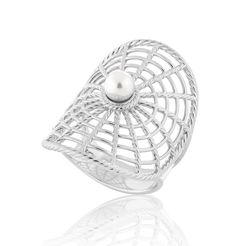 Modern Pearl Ring